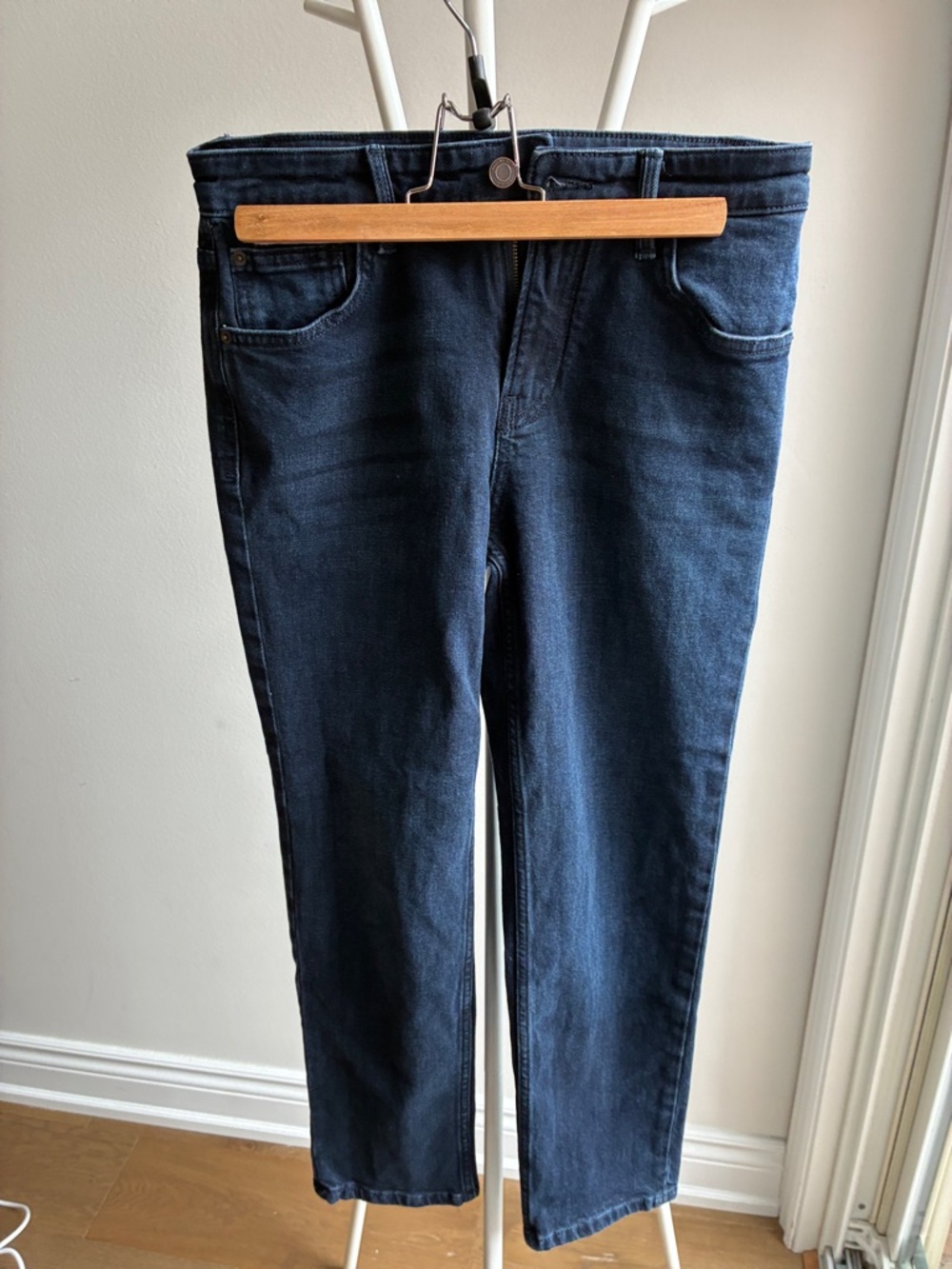 Massimo Dutti Dark Blue Cropped Jeans